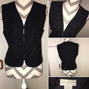 LIZ CLAIBORNE | beaded petite vest